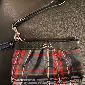 Never used coach plaid wristlet